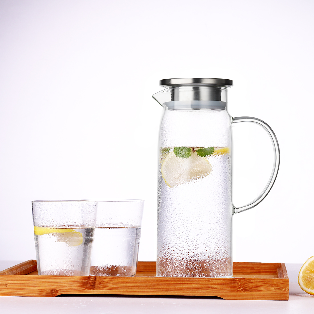 15lglasswaterjugwithstainlesssteellidandhandlegybl907